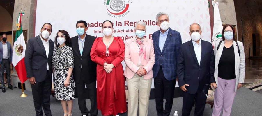 Rinde Mónica Fernández informe como presidenta de la Mesa Directiva del Senado Rinde Mónica Fernández informe como presidenta de la Mesa Directiva del Senado