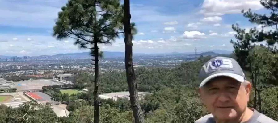 AMLO muestra el paisaje limpio de la CDMX mientras se ejercita en cerro de Tlalpan