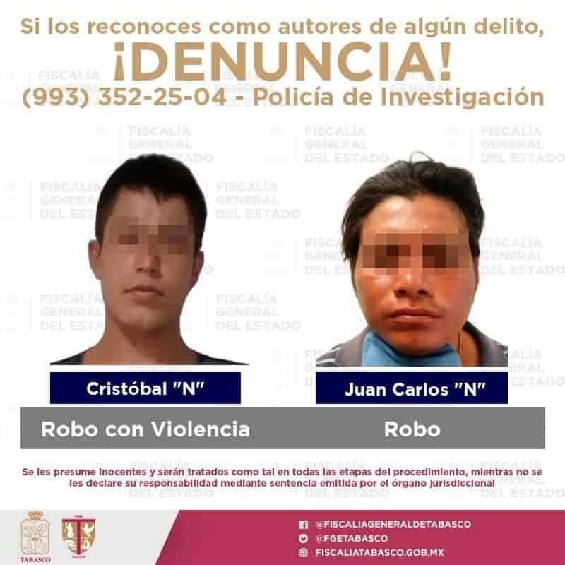 Detienen a tres acusados de homicidio y robo en Macuspana y Paraíso