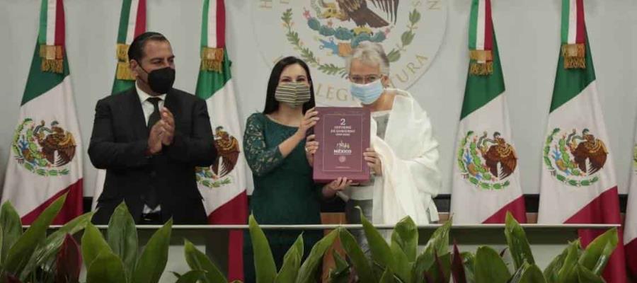 Entrega Olga Sánchez Cordero documento del 2do Informe de gobierno de López Obrador Entrega Olga Sánchez Cordero documento del 2do Informe de gobierno de López Obrador