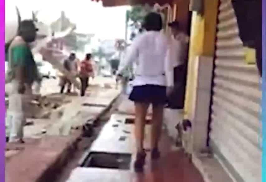 Denuncian en redes sociales a #LadyBanqueta de Villahermosa Denuncian en redes sociales a #LadyBanqueta de Villahermosa