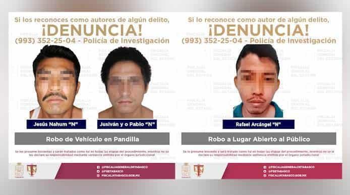 Por robo de auto y comercio detienen a tres sujetos Por robo de auto y comercio detienen a tres sujetos