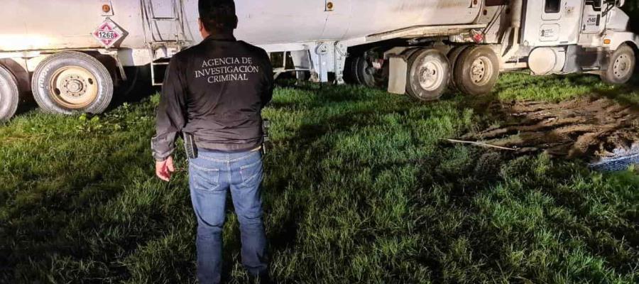 Decomisan pipa con 28 mil litros de hidrocarburo de dudosa procedencia en Cunduacán