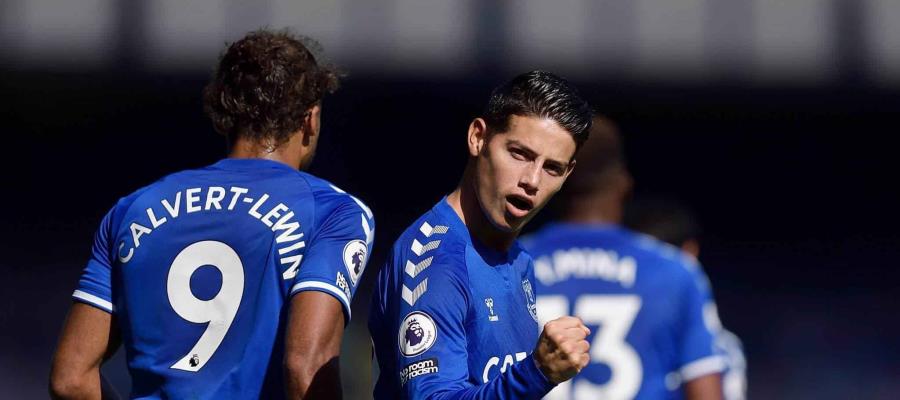 James Rodríguez anota en debut con el Everton