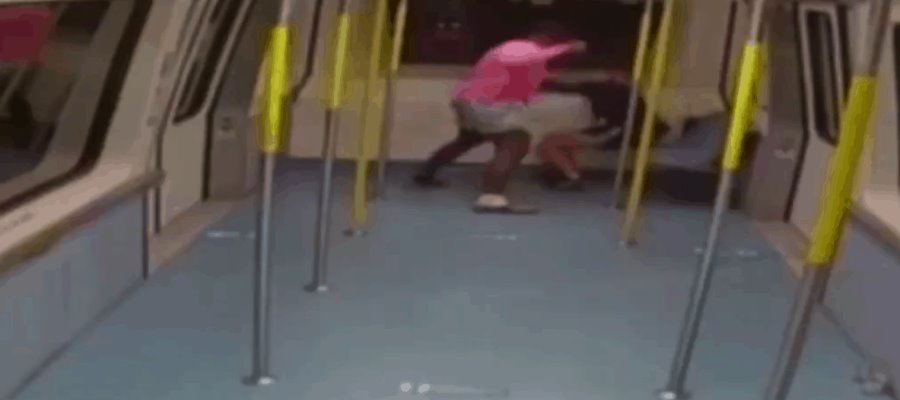 Agrede afroamericano a mujer colombiana al interior del metro de Miami