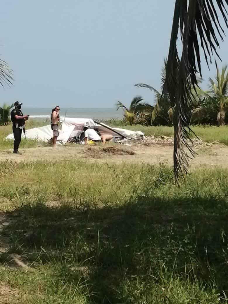 Caída de aeronave en Tecolutla Veracruz deja un muerto y un lesionado