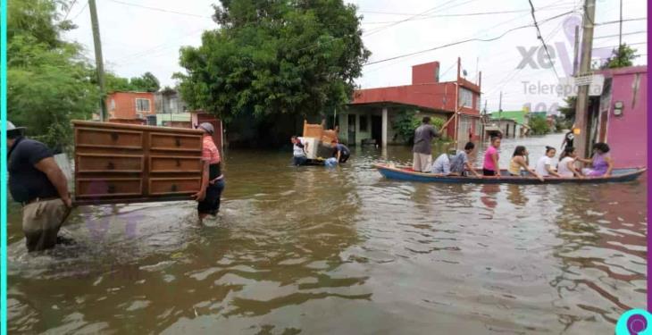 Lluvias mantienen anegada la col. Gaviotas Sur, Sector Valle Verde