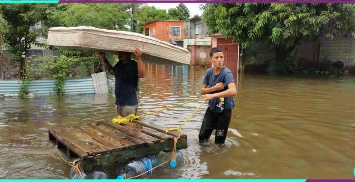 Lluvias mantienen anegada la col. Gaviotas Sur, Sector Valle Verde