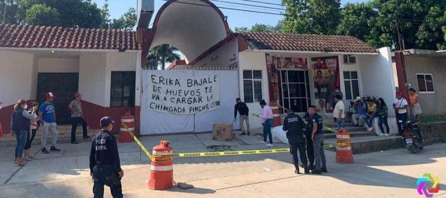 Cuelgan manta y dejan una cabeza de cerdo en la casa de campaña de candidata del PRI en Hidalgo