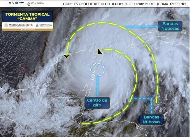 Se localiza Gamma frente a costas de Yucatán