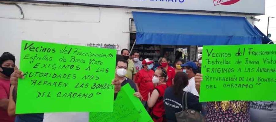 Demandan habitantes de Estrellas de Buenavista bombas temporales; amagan con bloquear este lunes 