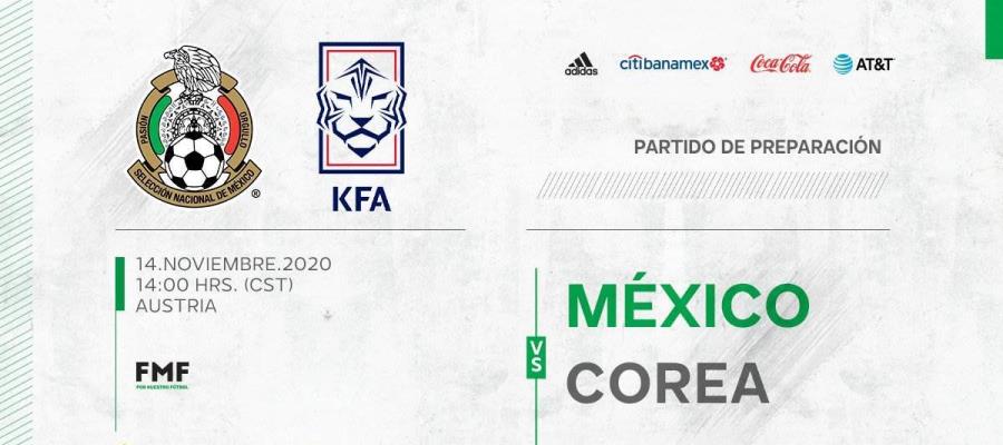 Selección Mexicana enfrentará a Corea del Sur en noviembre