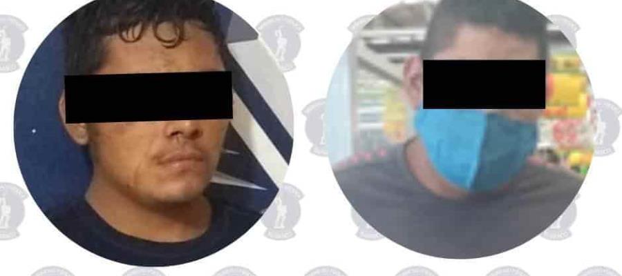 Detienen a dos hombres señalados como presuntos responsables de robo
