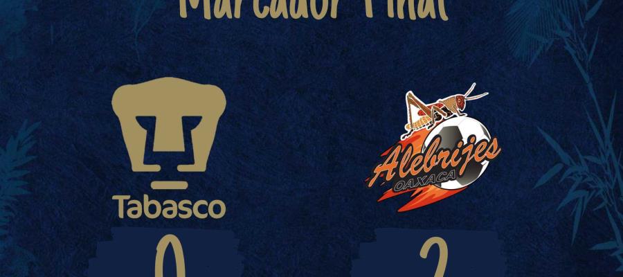 Pumas Tabasco no pudo de local… ni contra el peor de la liga