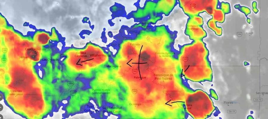 Pronostica Protección Civil lluvias importantes este fin de semana en Tabasco