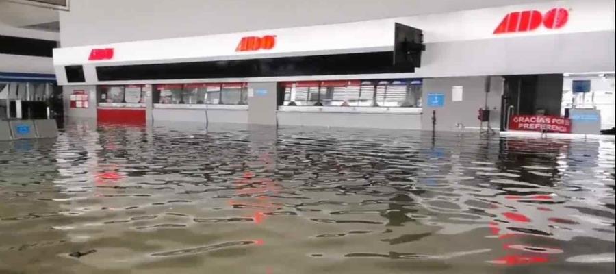 Reubica ADO su centro de operaciones ante inundación de su sede en Arboledas