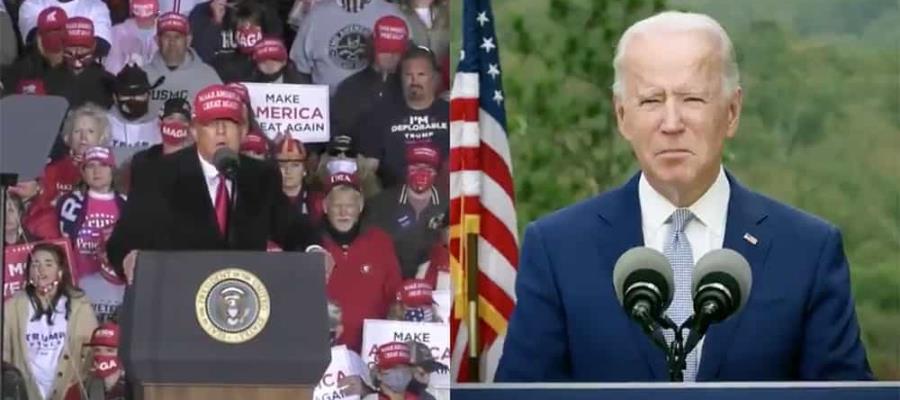 Rumbo a las elecciones del 3 de noviembre, Donald Trump y Joe Biden llevan a cabo sus cierres de campaña