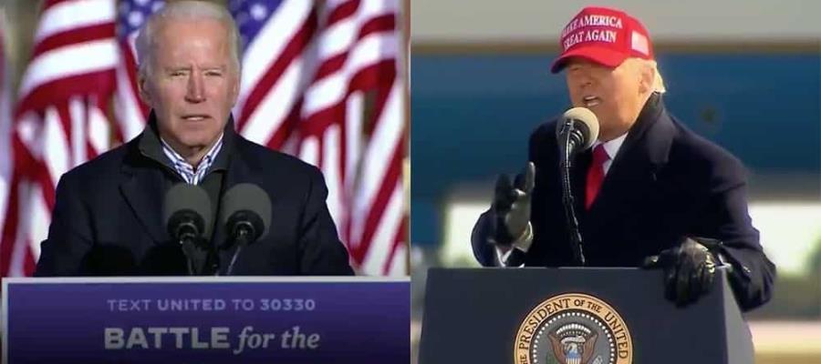 Trump y Biden terminan campañas van a la jornada electoral entre acusaciones y posibles acciones legales