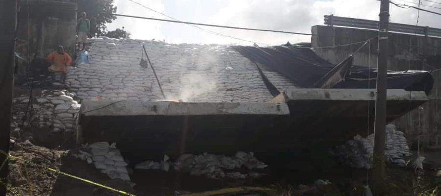 Demolición del muro colapsado del puente “La Pigua”, podría concluir la próxima semana 