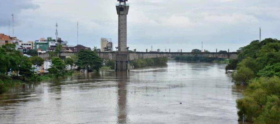 Reportan 7 ríos de Tabasco y Chiapas por arriba de su NAMO