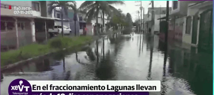 Ajusta 10 días anegaciones en calles y viviendas del fraccionamiento Lagunas