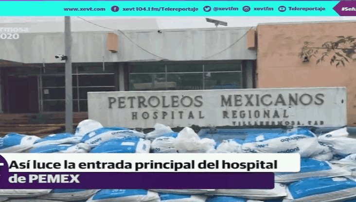Analizan posible cambio de sede del hospital regional de Pemex de Villahermosa tras sufrir anegaciones Analizan posible cambio de sede del hospital regional de Pemex de Villahermosa tras sufrir anegaciones