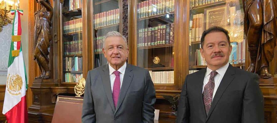 Se reúne AMLO con nuevo presidente de la Jucopo en la cámara de diputados federal