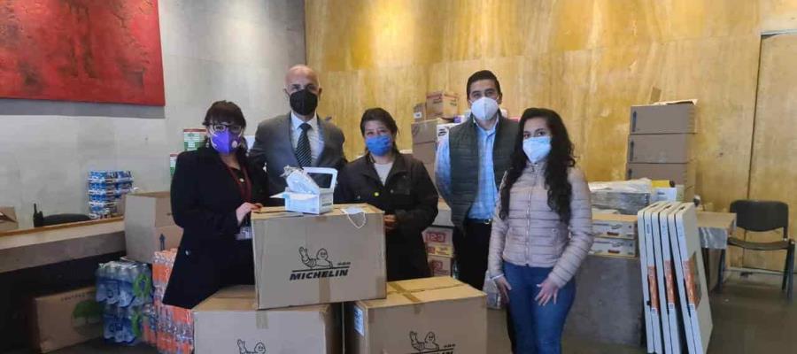 Donan empresas de Rusia y Francia, 22 mil cubrebocas para damnificados de Tabasco y Chiapas