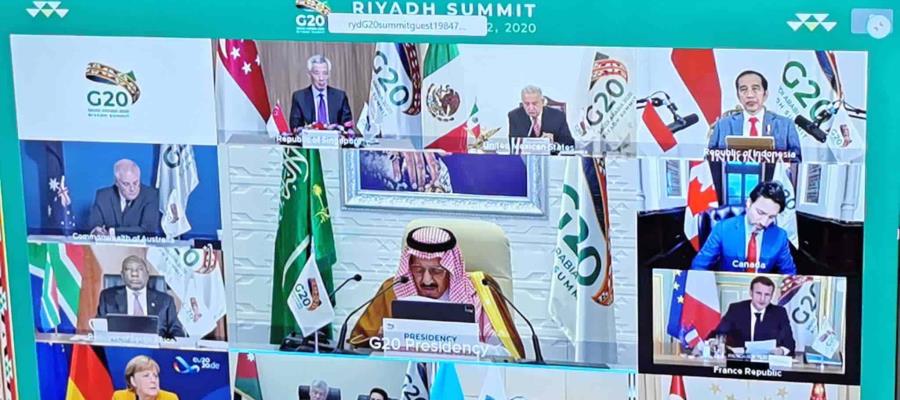 Arranca reunión virtual del G20; participa el presidente, Andrés Manuel López Obrador 