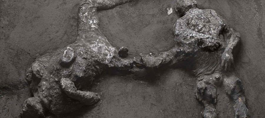 Descubren los cuerpos de dos hombres que escapaban de la erupción del Monte Vesubio