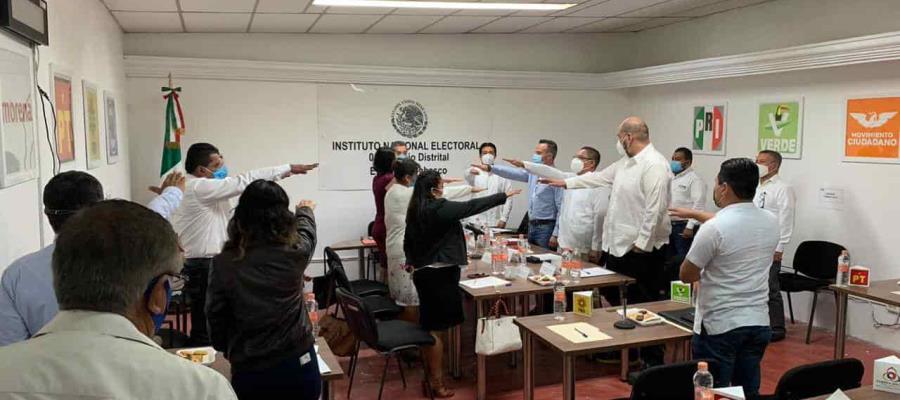 Instala INE los seis Consejos Distritales de Tabasco para la elección del 6 de junio