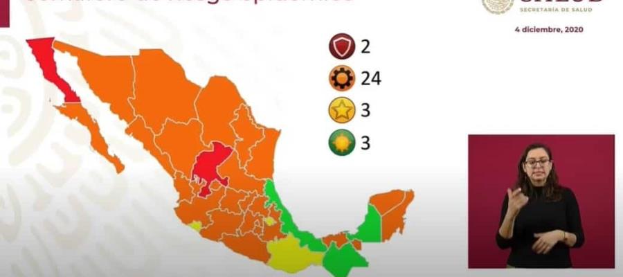 México registra 12 mil 127 casos nuevos de Covid en 24 horas; Veracruz pasa a semáforo verde y Tabasco regresa a naranja