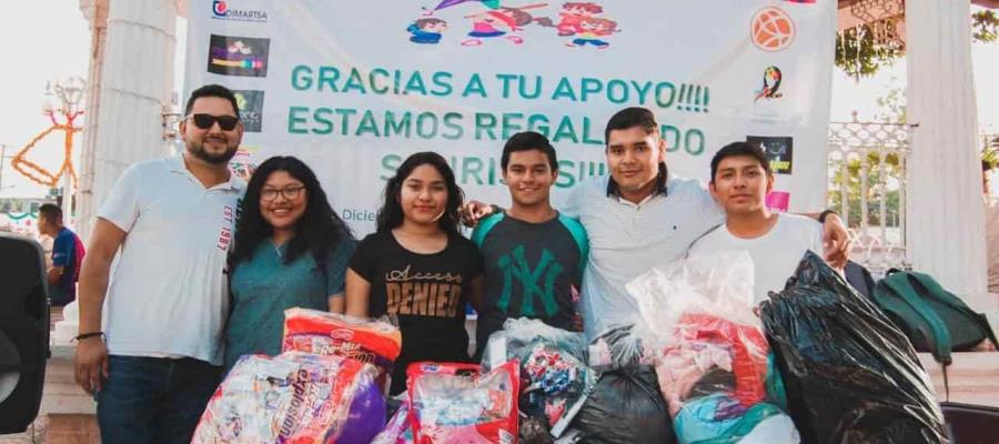 Anuncian segunda colecta navideña para niños afectados por inundaciones en Tacotalpa
