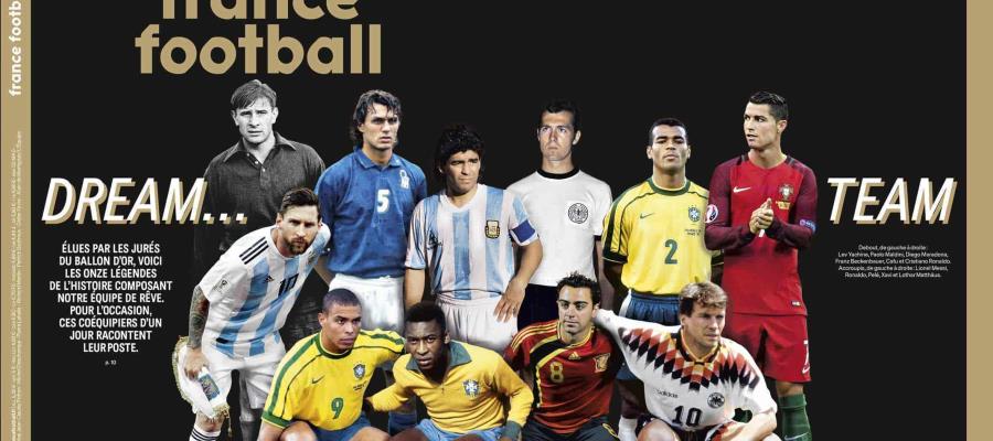 France Football define al 11 Ideal de toda la historia; destacan Messi y CR7