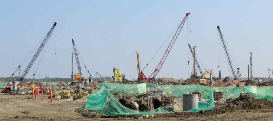 Da SENER por concluidas cimentaciones profundas de plantas de gasóleos en refinería de Dos Bocas