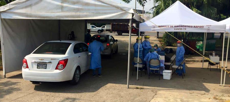 Mueven temporalmente módulo de pruebas PCR del Parque Tabasco a la zona CICOM