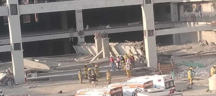 Se derrumba construcción en Puebla, deja dos muertos y varios heridos