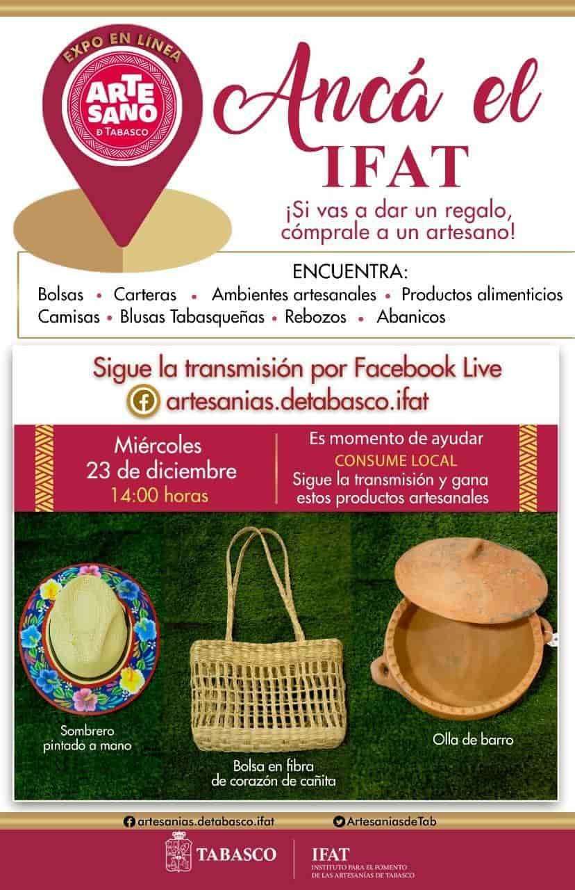 Invitan a expo en línea artesanal “Ancá el IFAT”