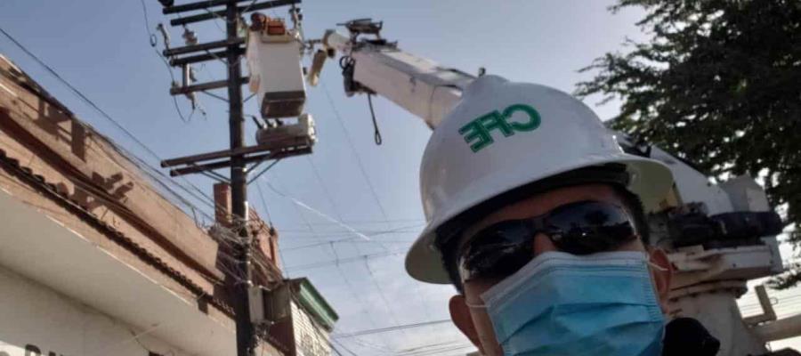 Restablece CFE servicio de luz en siete estados, entre ellos Tabasco, tras fuertes vientos del frente frío 23