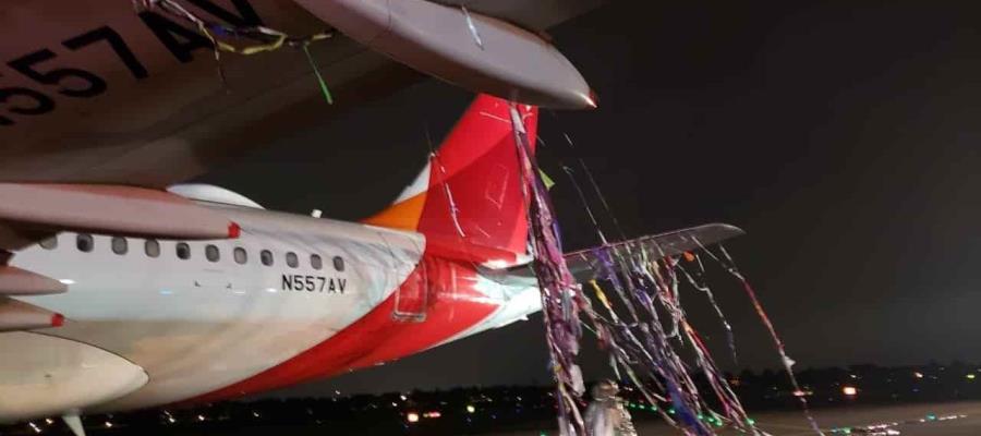 En Colombia, avión aterriza de emergencia tras impactar contra un globo de pirotecnia En Colombia, avión aterriza de emergencia tras impactar contra un globo de pirotecnia
