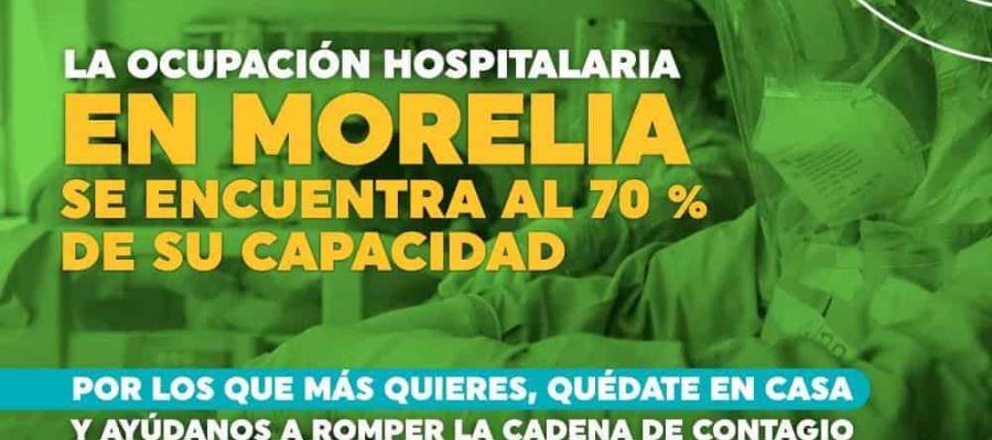 Preocupa Gobierno de Michoacán ocupación hospitalaria, “muy pronto habrá michoacanos que no podrán ser atendidos”, advierte