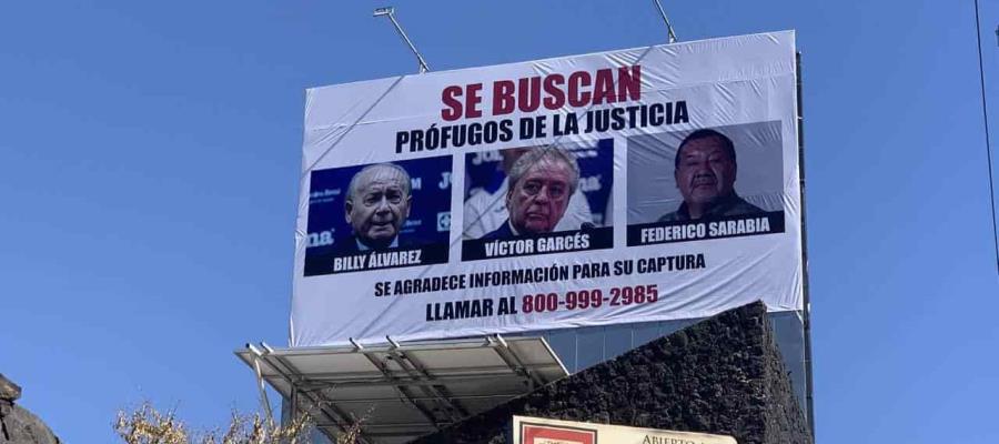 Colocan espectacular para localizar a Billy Álvarez y a otras personas relacionadas con la Cooperativa Cruz Azul Colocan espectacular para localizar a Billy Álvarez y a otras personas relacionadas con la Cooperativa Cruz Azul