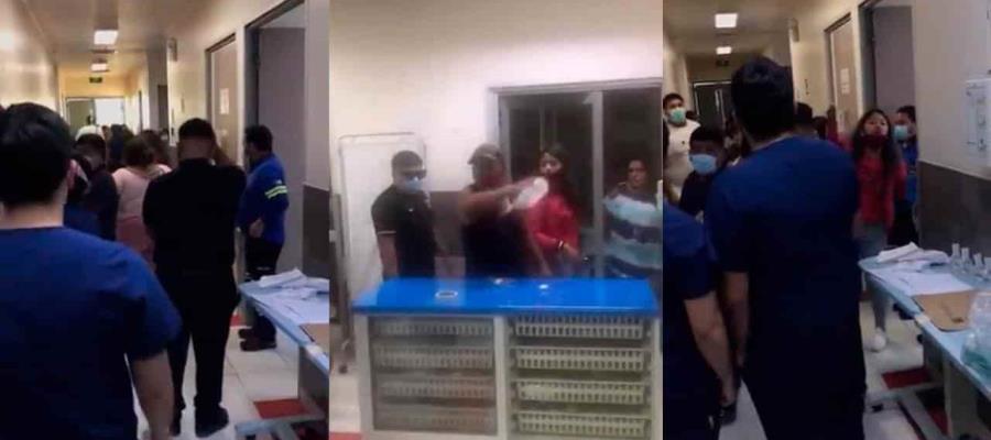 Termina en trifulca intento de sacar cuerpo de persona fallecida por Covid en hospital de Chile