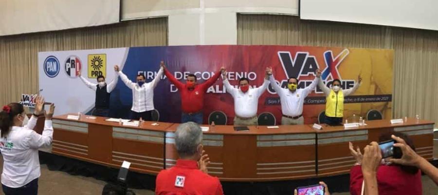 Oficializan PRI, PAN y PRD alianza electoral… en Campeche
