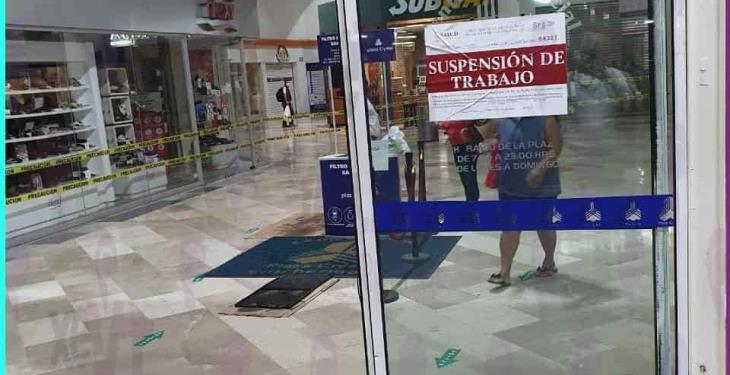 Clausura Salud ahora Plaza Crystal... también por incumplir las restricciones sanitarias contra el Covid