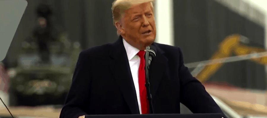 Recorre Trump por última vez como presidente de EU el muro fronterizo con México