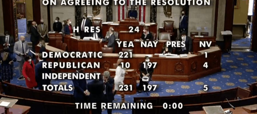 Aprueba Cámara de representantes segundo juicio político contra Trump