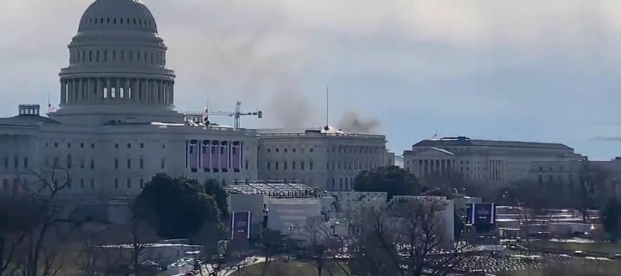 Retoman actividades en el Capitolio tras incendio en alrededores