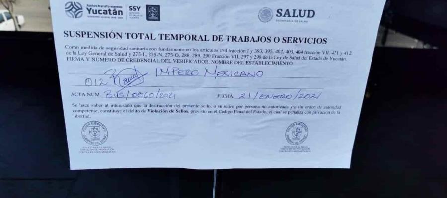 Clausuran y multan a empresas que participaron en fiesta de inauguración de tienda en Yucatán