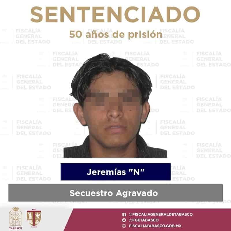 Condenan a 50 años de prisión y multa de más de 300 mil pesos a sujeto por secuestro agravado en la Chontalpa
